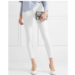 NWT FRAME Le Skinny de Jeanne Crop Jeans White Mid Rise Women’s 34